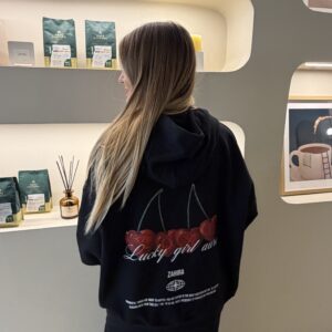 Lucky Girl Aura Hoodie Negro